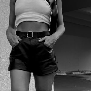 Pull & Bear Real Leather Shorts